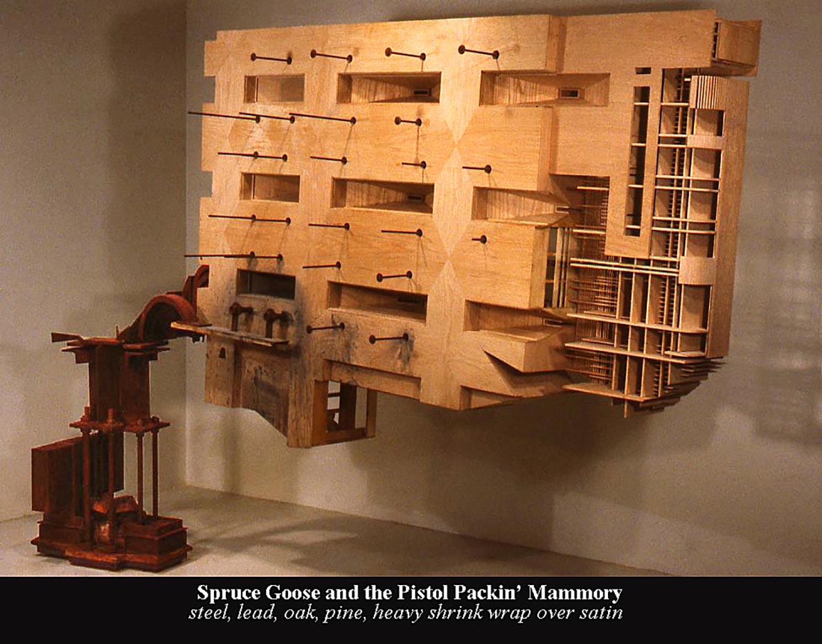 Spruce Goose and the Pistol Packin' Mammory | Sculpture by Sculptor Krisjohn Horvat